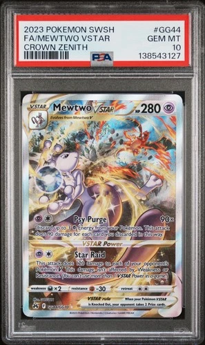 2023 Pokemon Crown Zenith #GG44 Mewtwo Vstar PSA 10