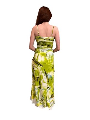 lime green strappy dress Parina Light Green Strappy Volume-Hem Midi Dress – Club L London