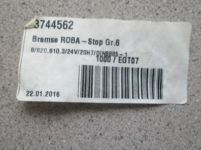 MAYR ROBA-STOP 6/820.610.3  24V 51W U1145702   0059963 SAFETY BRAKE- **NEW**
