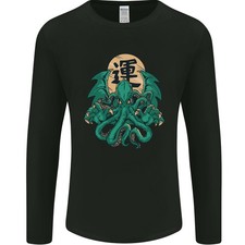 Cthulhu Monster Kraken Mens Long Sleeve T-Shirt