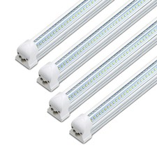 4 Pack 2FT LED Tube Light Fixture T8 Integrated Shop 20W 2400LM V-Shape 6500K