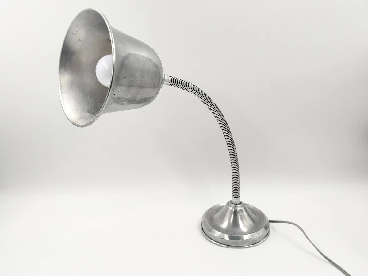 Lampe Vintage Industriel Métal Brossé Orientable - Idéale Pour Bureau, Salon Ou Chambre
