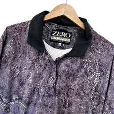 Zero Restriction Golf Outerwear Gray Printed Pullover Sz L