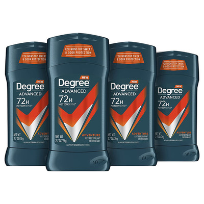 Degree Men Adventure Antiperspirant 4-Pack with Motionsense Technology 2.7 Oz