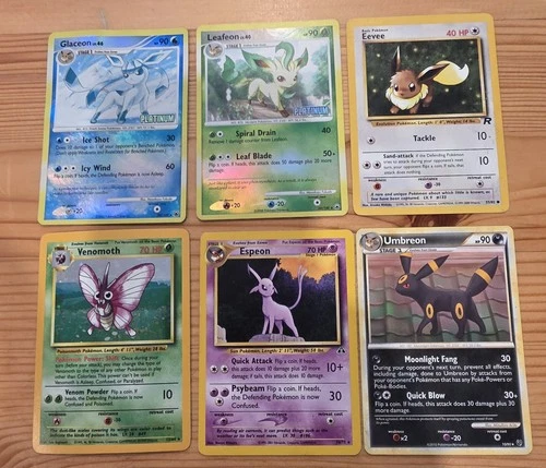 Pokemon Card Lot Eeveelutions Umbreon Espeon Glaceon Leafeon + Vintage Holo...