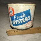 Vintage Cap'n Johns Fresh Oysters One Pint 12 Fl Oz Advertising Tin Can Empty