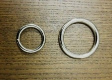 Lot of 100 Metal O-Rings Welded Nickel Plated Best Quality size 1" ,1-1/2"