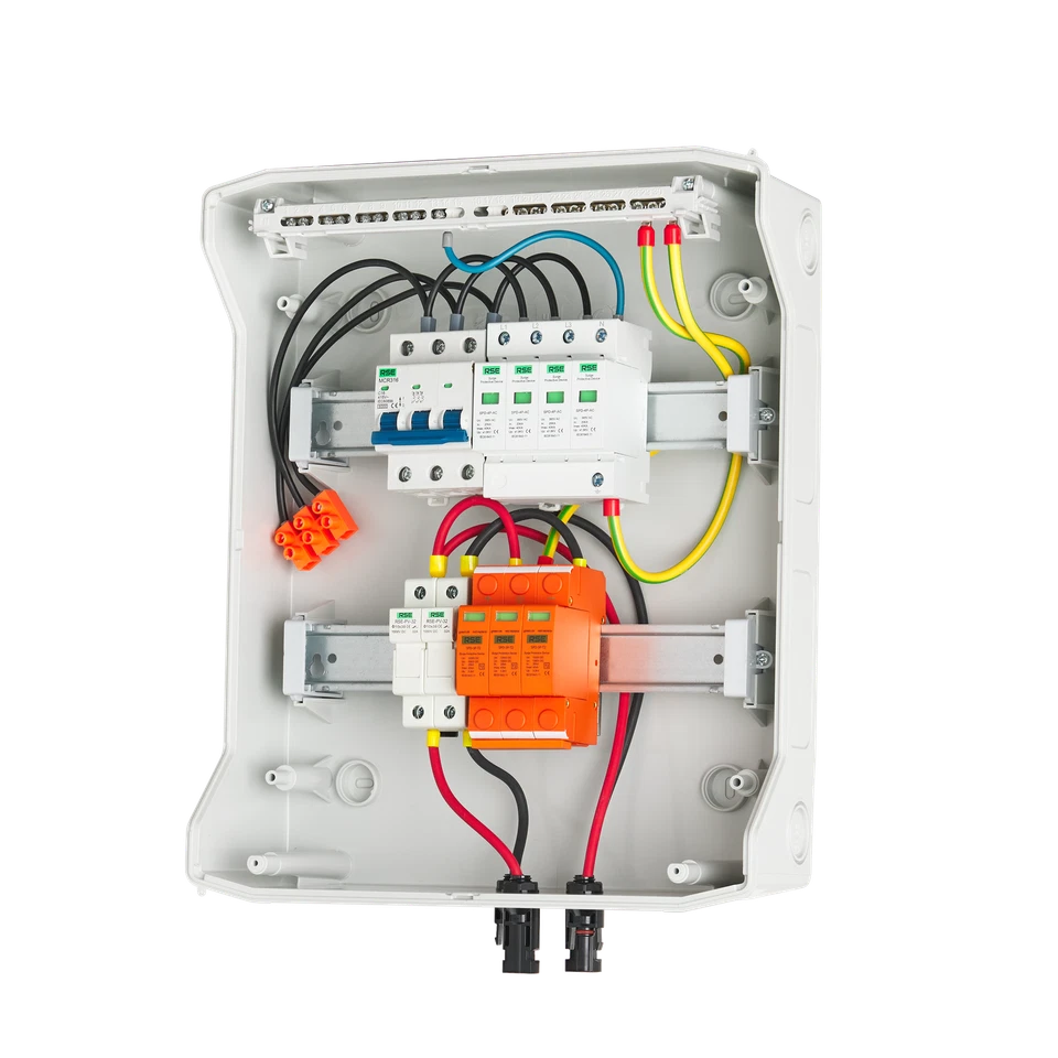 CAJA DE CONEXIONES SOLARES RSE FOTOVOLTAICA AC DC 1-2 CADENAS PROTECCIÓN CONTRA SOBRETENSIONES - Imagen 2 de 4
