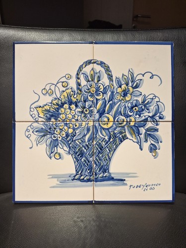 schöne alte fliesen blumenstrauß - Bild 1 von 3