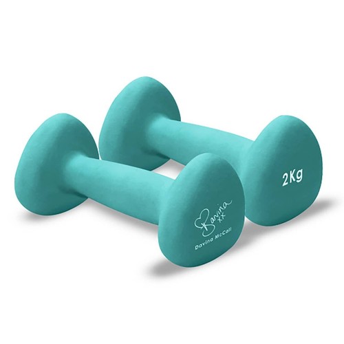 DAVINA McCALL Neoprene Dumbbell Set 2kg hand weights for weight