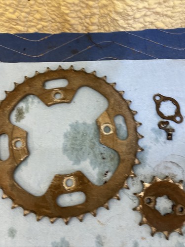 1986 Honda Atc 200 X Front And Rear Sprocket With Chain 115 - Picture 3 of 10