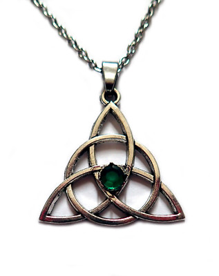 Celtic Knot Triquetra Trinity Silver Medieval Irish Necklace Pendant  Jewelry New