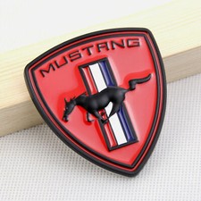 New Black Red Metal Running Horse Pony Car Body Emblem Badge For Ford Mustang Gt
