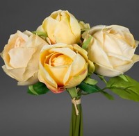 Rosenstrauß 28X20Cm Gelb-Salmon Ft Kunstblumen KüNstliche Rosen Blumen Strauß