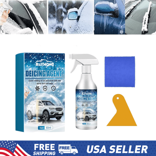 1-3X Car Deicing Agent Kit Windshield Ice Remover Spray Defroster Melting Deicer - Picture 13 of 15