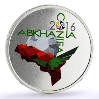 Abkhazia 10 apsars CONIFA World Football Cup Eagle Bird colored