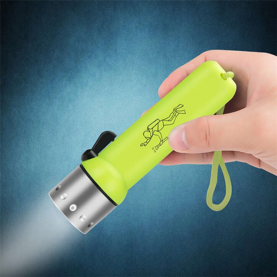 2pack Waterproof Bright LED Scuba Diving Underwater Flashlight Torch