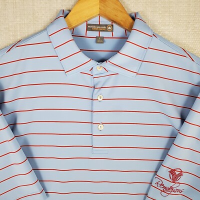 PETER MILLAR x THE VINTAGE CLUB Size Large Mens Polo Shirt Summer Comfort Golf