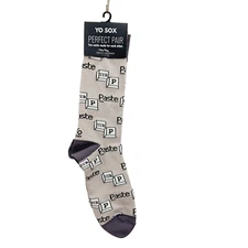 Yo Sox Socks Crew Men Women Control Paste Copy Computer Shortcuts Programmer NWT