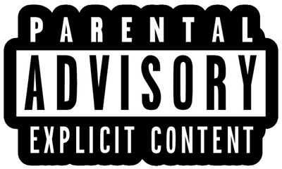 Parental Advisory Sticker 20 Cm Groß Explicit Content GROß Aufkleber Autosticker