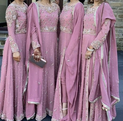 pink maxi dress with split