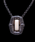 William Spratling Sterling Silver White Pendant Chain Necklace