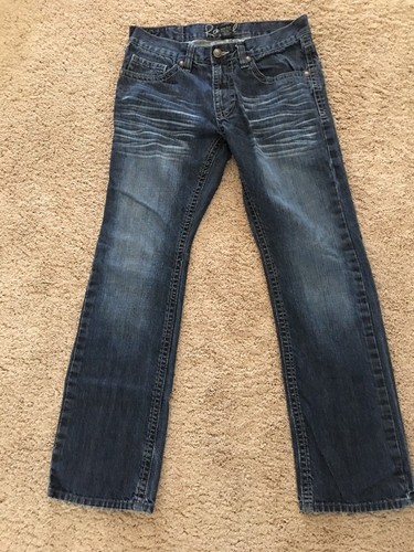 Neu Royal Premium Straight Leg Medium Blue Herrenjeans Reißverschluss Größe: 32/32