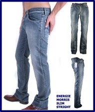 jeans energie da uomo a zampa bootcut svasati elasticizzato gamba larga W30 W31