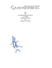 Aidan Gillen Signed Autographed Game of Thrones Pilot Episode Script COA 