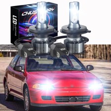Led Headlight Kit H4 Hb2 9003 6500k Hilow Bulbs For Honda Civic 1992-2002 2003