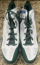 Adidas Power Alley 4 Mid Metal Baseball Cleats Size 12.5 Men's Shoes Green White