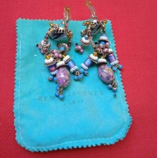 ORECCHINI REMINISCENCE VINTAGE ORIGINALI ANNI 90 A CLIPS PENDENTI CON MURINE