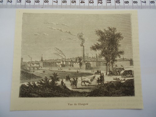 G69 / GRAVURE 1877 / VUE DE GLASGOW