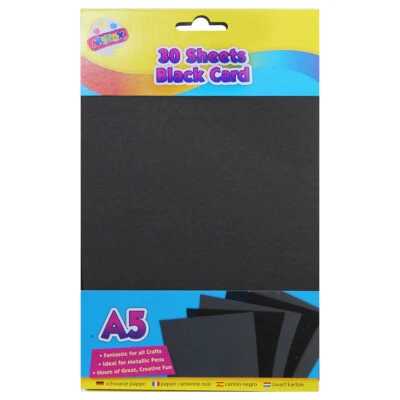 Artbox 30 Pages A5 Noir Activités Carte Idéal Pour Métal Stylos Creative Fun Act - Photo 1/2