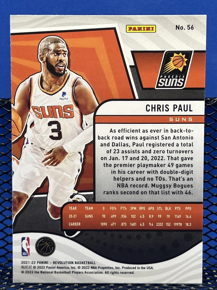 2021-22 Panini Revolution CHRIS PAUL Phoenix Suns Base 56 - Image 2 of 2