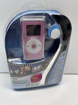 DXG 5MP HD Digital Video Camera 720p SDHC Web Mode Watch & Share Pink