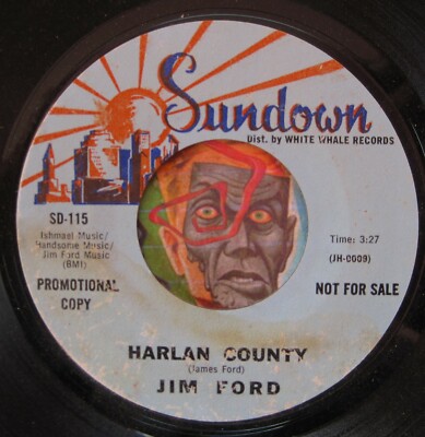 HEAR Jim Ford 45 Harlan County SUNDOWN northern soul R&B