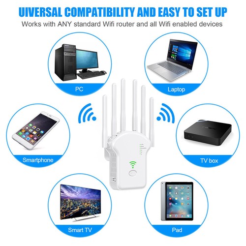 300Mbps / 1200Mbps Przedłużacz WiFi Dwuzakresowy 2,4G 5G do domu (biały amerykański 300Mbps) - Zdjęcie 11 z 11