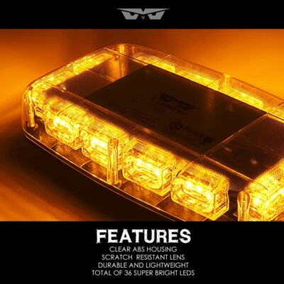 LED Emergency Strobe Lights: 36 LED Amber Red Blue Warning Flashing Light Bar For 12V/24V Vehicles From Ddmyapr, $88.7