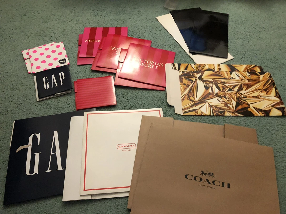 Lot of 11 various store paper gift boxes H M Victoria s Secret