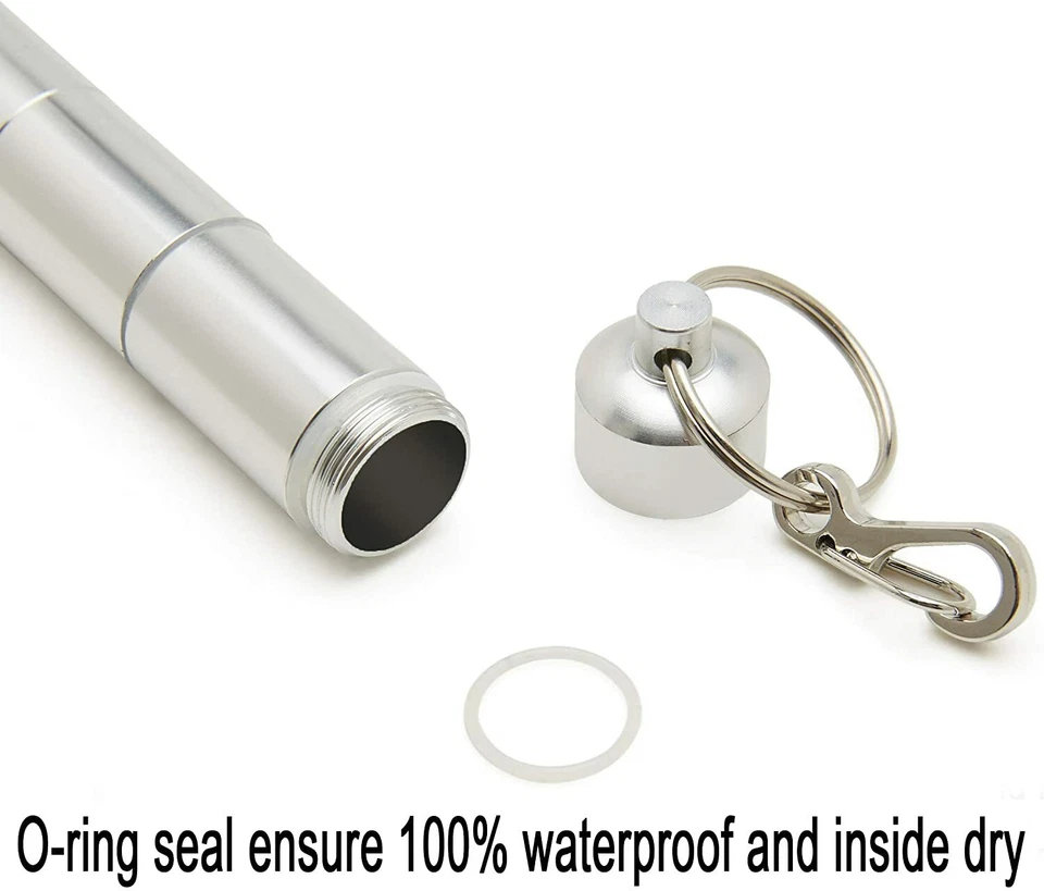 2 Pcs Keychain Portable Pill Case for 3 Compartments Holder Container Organizer - Image 3 of 4