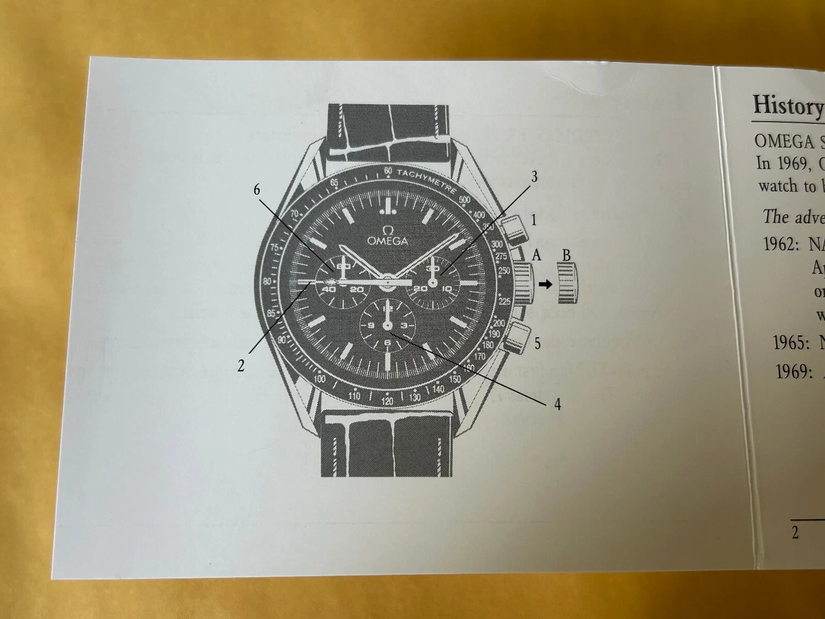 OMEGA Speedmaster Professional Operating Instructions Calibre