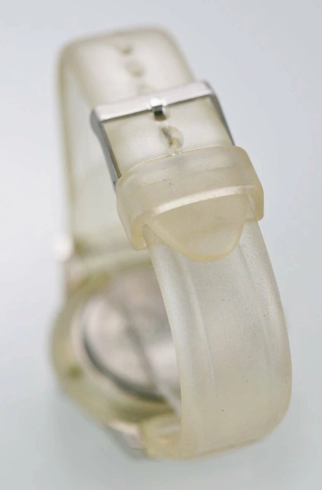 Whatever Orologio Donna Trasparente Gomma Inox Argento Impermeabile White Quarzo - Immagine 3 di 3