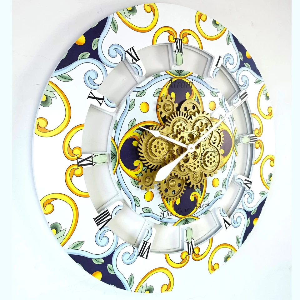 The Gears Reloj ITALIA LINE RELOJ DE PARED REDONDO 36 PULGADAS ATRANI Foto 3 de 4