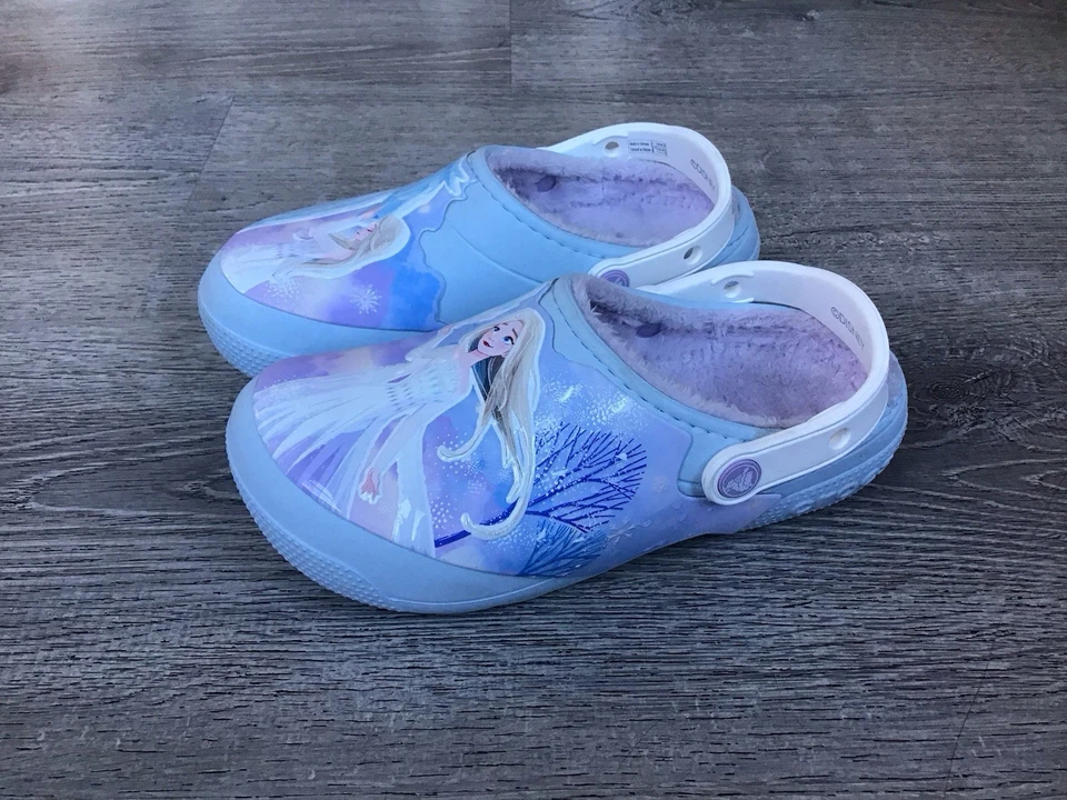 Crocs Disney Frozen 2 Elsa Forrado Aislado Invierno Zapatos Niños Niñas Talla J 2 Foto 4 de 4
