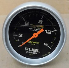 Auto Meter 5410 Pro-comp Fuel Pressure Gauge 2 58 Dia 0-15psi Mech No Hdw