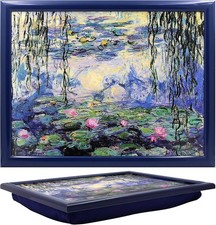 Claude Monet Lap Tray Cushioned Laptop Tray Padded Base Water Lilies Painting