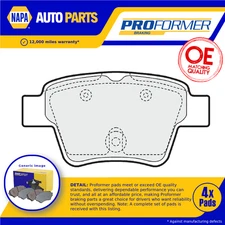 Brake Pads Set fits PEUGEOT 207 CC, WK 1.6D Rear 06 to 15 Proformer Quality