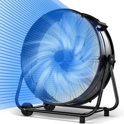 AKIRES 24 Inch Industrial Drum Fan,8800 CFM High Velocity Floor Fan With 360?