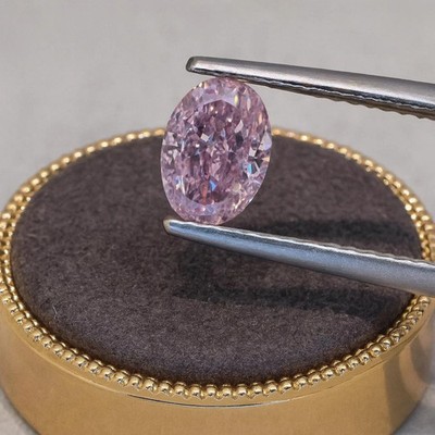 2.70 CT Natural Pink Diamond 8x10 MM 1 Pcs Oval Cut VVS1 D Grade Certified V2